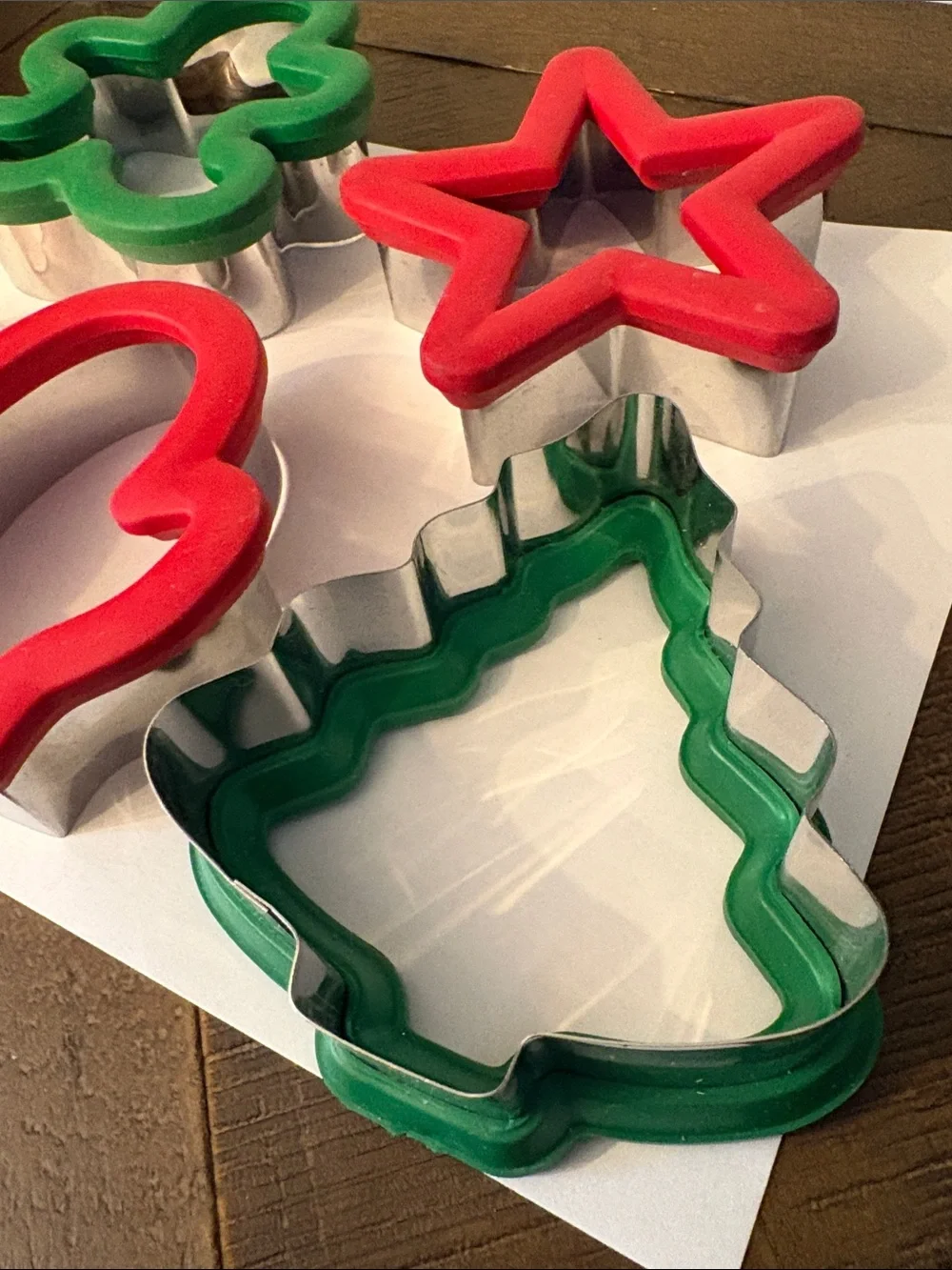 Holiday Cookie Cutter Set - Red & Green Baking Shapes